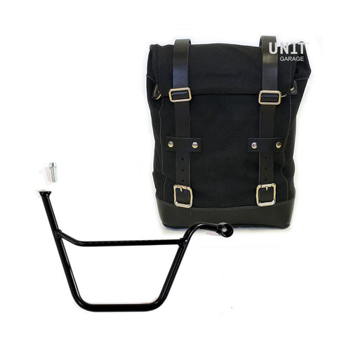 Bolsa lateral de lona + marco Triumph Bonneville T100 Carb. U001+1005DX