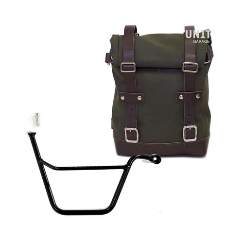 Bolsa lateral de lona + marco Triumph Bonneville T100 Carb. U001+1005DX