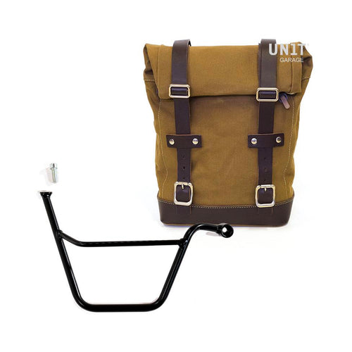 Bolsa lateral de lona + marco Triumph Bonneville T100 Carb. U001+1005DX