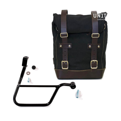 Bolsa lateral de lona + marco Triumph T100 & T120 Inyección U001+1011DX