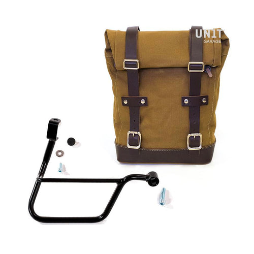 Bolsa lateral de lona + marco Triumph T100 & T120 Inyección U001+1011DX