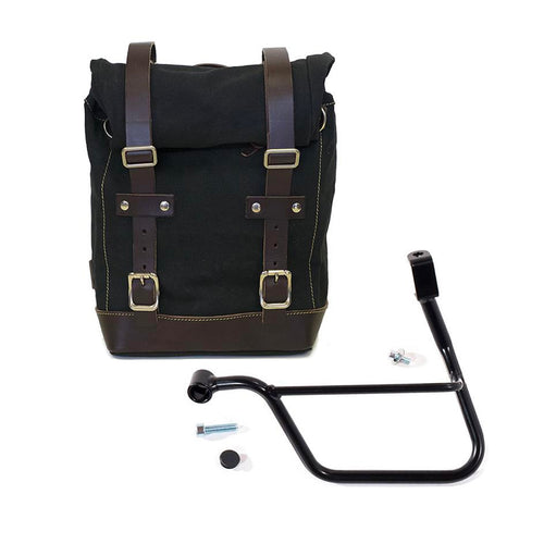 Bolsa lateral de lona + marco Triumph T100 & T120 Inyección U001+1011SX