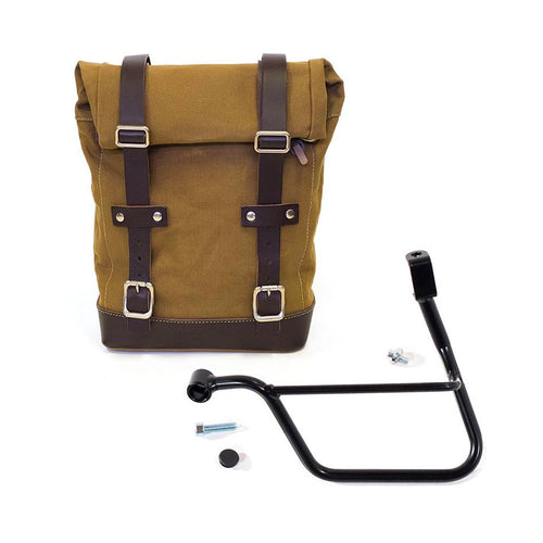 Bolsa lateral de lona + marco Triumph T100 & T120 Inyección U001+1011SX
