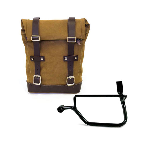 Bolsa lateral de lona + cuadro Triumph Street Twin 900 U001+1017SX
