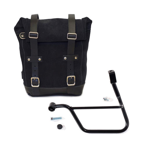 Bolsa lateral en piel dividida + marco Triumph T100 & T120 U002+1011SX