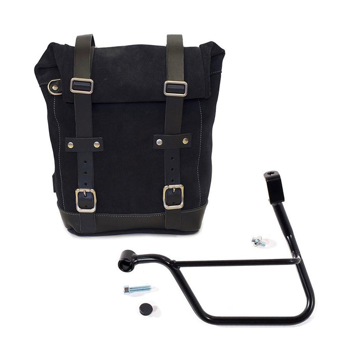 Bolsa lateral en piel dividida + marco Triumph T100 & T120 U002+1011SX