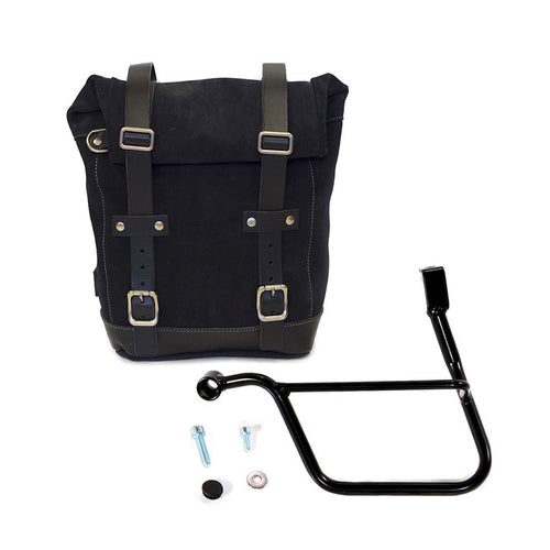 Bolsa lateral en piel dividida + serie Triumph cuadro Street CUP y Street Scrambler U002+1013SX