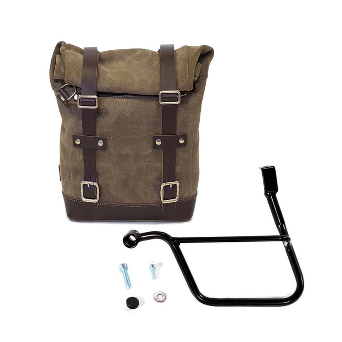 Bolsa lateral en piel dividida + serie Triumph cuadro Street CUP y Street Scrambler U002+1013SX