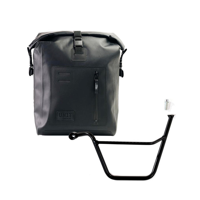 Alforja lateral Khali Tpu + Subchasis izquierdo Triumph Bonneville T100 Carb. UG001+1005SX