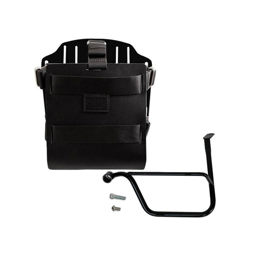 Portabolsa de aluminio con frontal de cuero ajustable, enganche rápido y marco U085+U000+1020SX