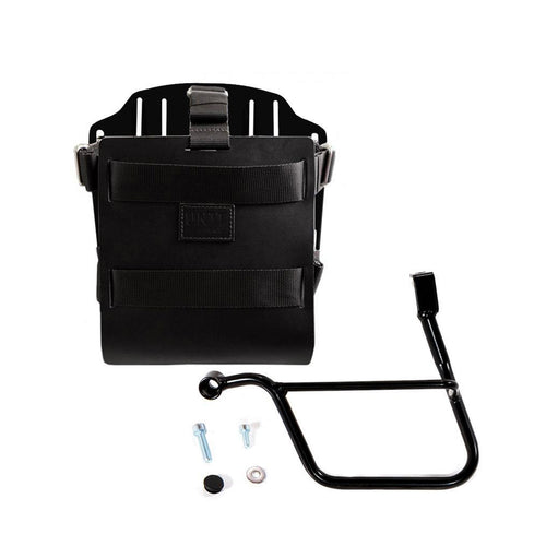 Portabolsa de aluminio con frontal de cuero ajustable, enganche rápido y marco U085+U000+1013SX