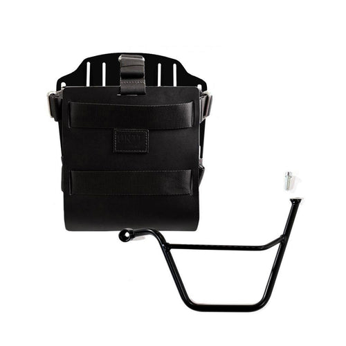 Portabolsa de aluminio con frontal de cuero ajustable, enganche rápido y marco U085+U000+1005SX