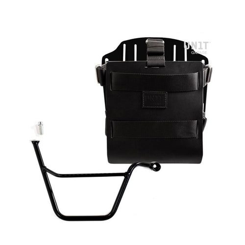 Portabolsa de aluminio con frontal de cuero ajustable, enganche rápido y marco U085+U000+1005DX