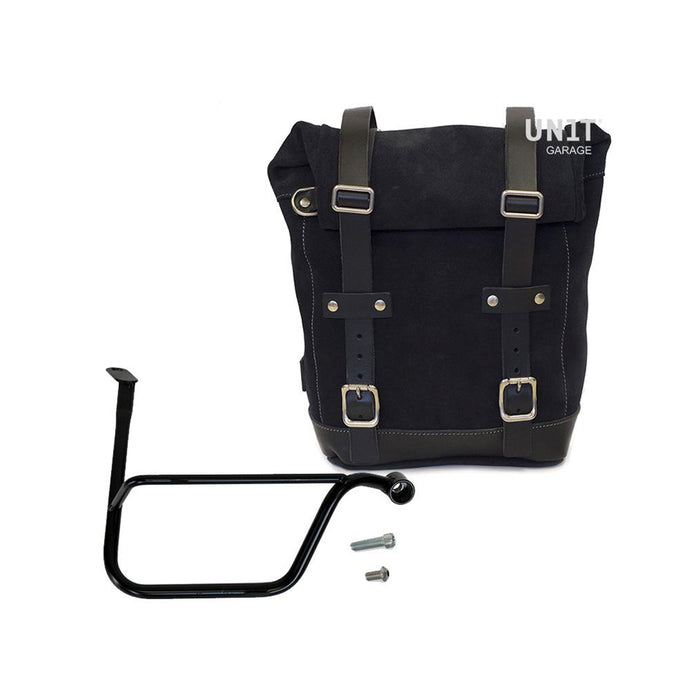 Bolso lateral dividido de cuero + dx marco Thruxton 1200 & Speed Twin 1200 U002+1020DX