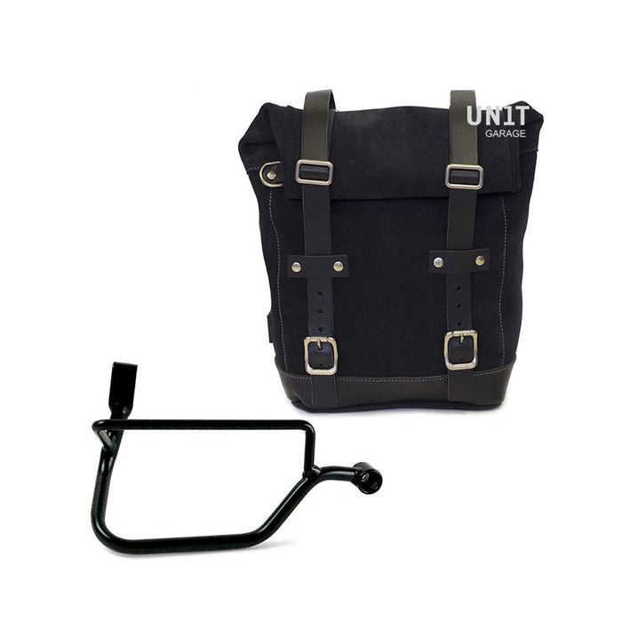 Bolso lateral dividido en cuero + cuadro Triumph Street Twin 900 U002+1017DX