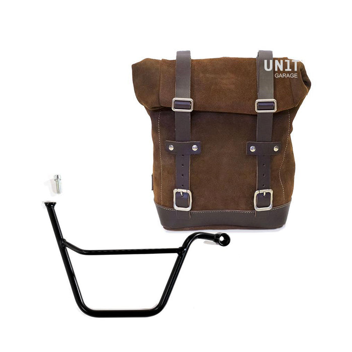 Bolsa lateral en piel dividida + Triumph Bonneville T100 Inyección U002+1005DX