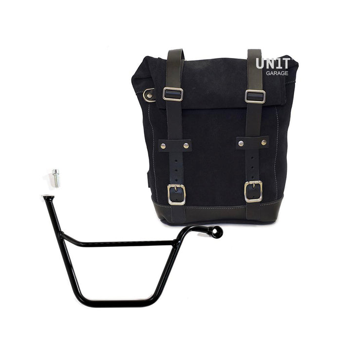 Bolsa lateral en piel dividida + Triumph Bonneville T100 Inyección U002+1005DX