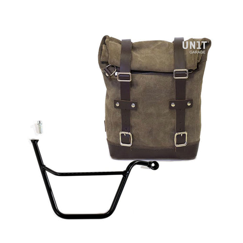 Bolsa lateral en piel dividida + Triumph Bonneville T100 Inyección U002+1005DX