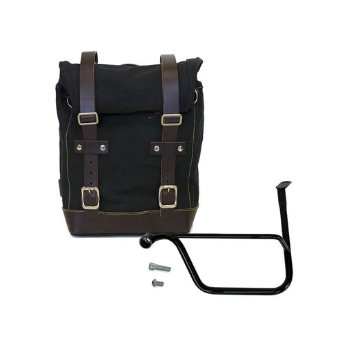 Bolsa lateral de lona + cuadro sx Triumph Thruxton 1200 & Speed Twin 1200 U001+1020SX