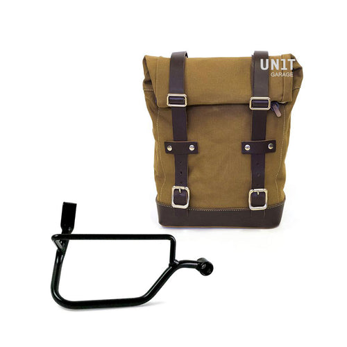 Bolsa lateral de lona + cuadro Triumph Street Twin 900 U001+1017DX